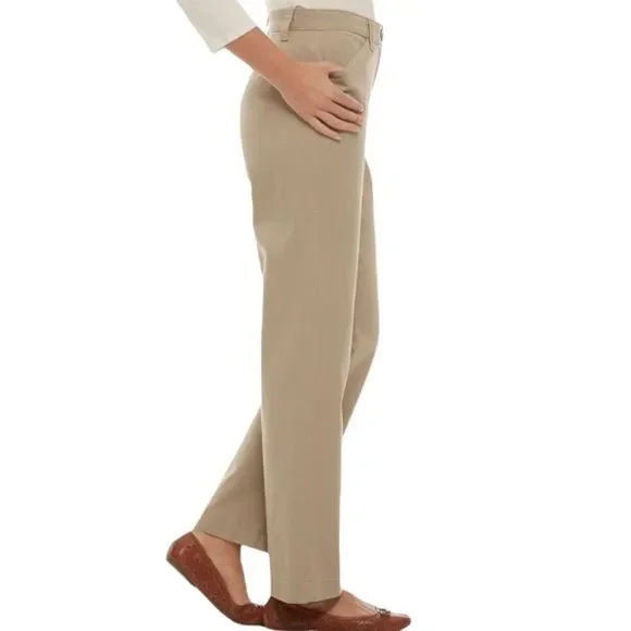 LL Bean Easy Pants Stretch Twill Khaki Pants Sz 16 NWT - Picture 5 of 12